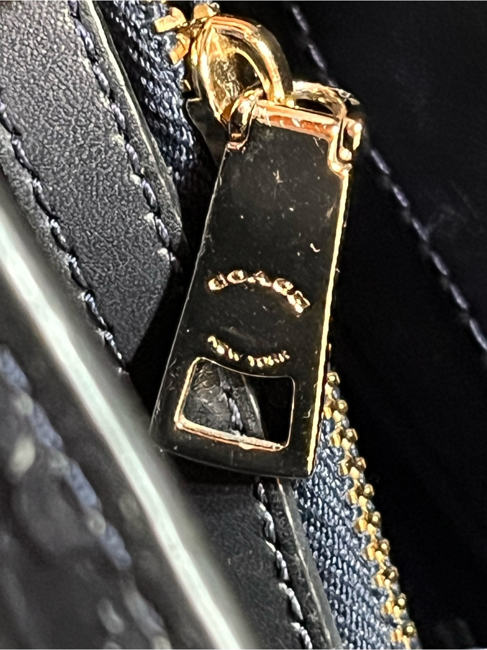 Coach Embossed Leather Satchel - Picture 6 of 6